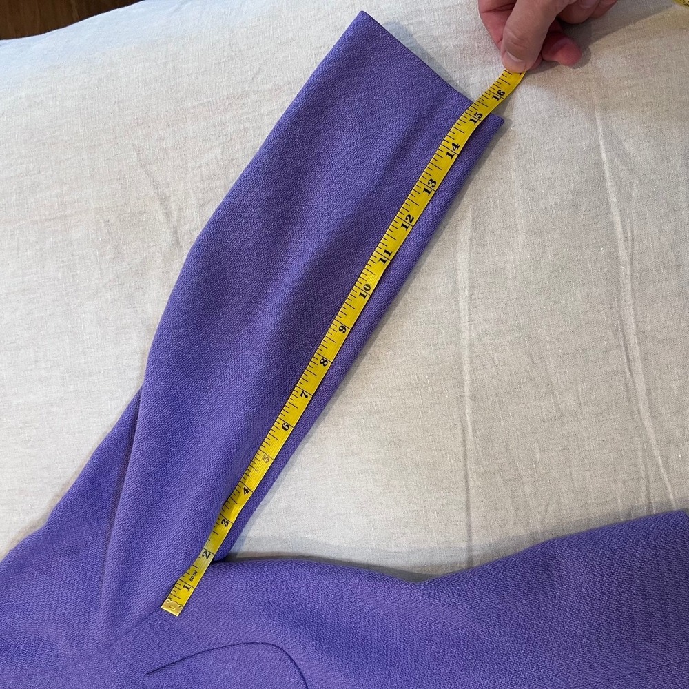 Ralph Lauren Collection Classics Women's Purple Collarless Button Front Jacket - Picture 9 of 14